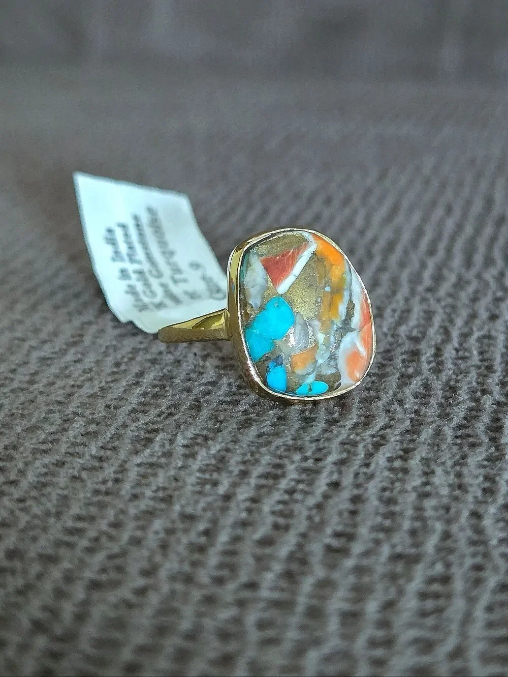 Shivam Misshapened Copper Turquoise Ring💍 - NWT